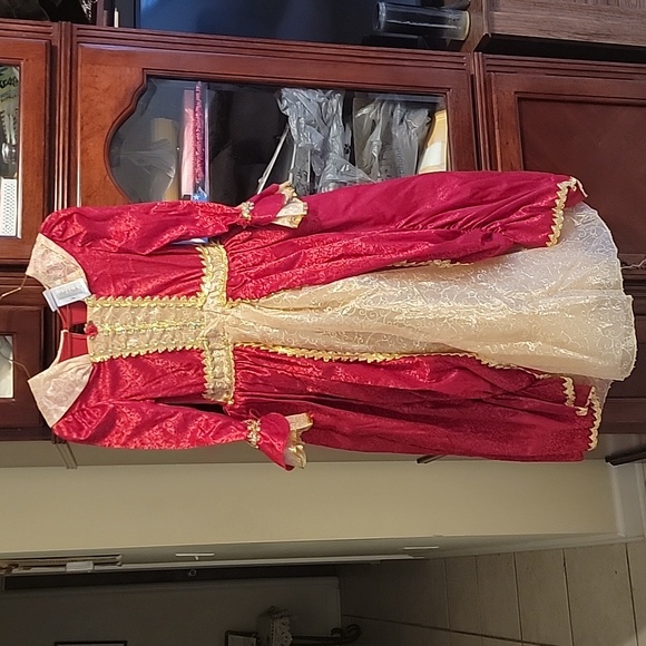 Deluxe Belle Dress Disney Direct Holiday Gown Dress size M (7/8) with a coat - Picture 4 of 17